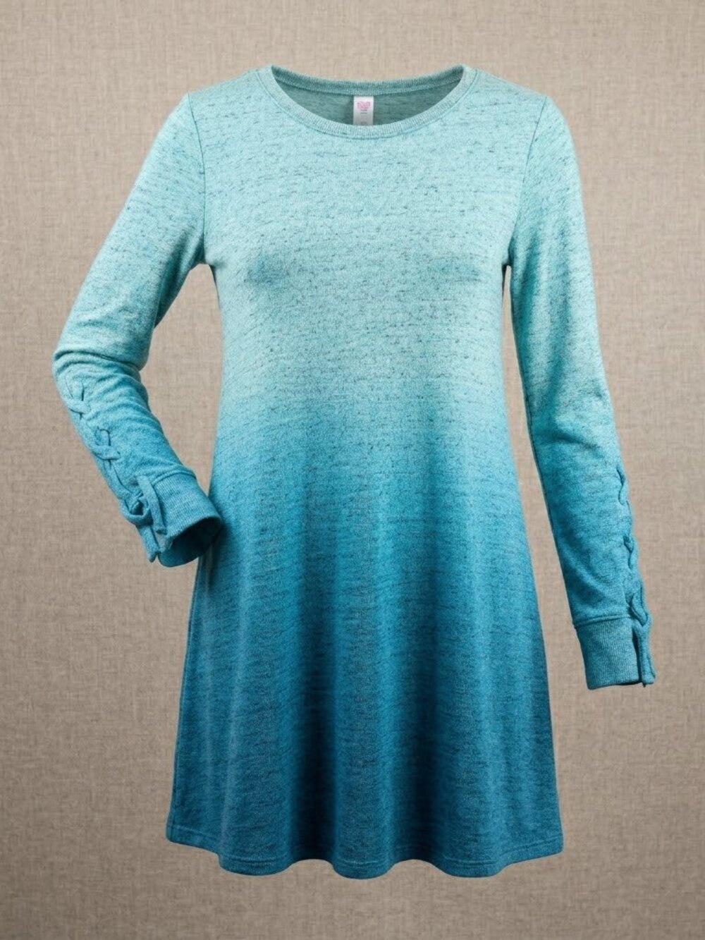 Justice Girl's Ombre Cold Shoulder Knit Tunic Top - Size 14/16